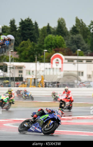 25 Maverick Viñales (Espagne), movistar équipe motogp yamaha, YAMAHA YZR-M1 Gran Premio, machine tribul mastercard di San marino e della riviera di Rimini, action pendant la course motogp au Marco Simoncelli world circuit pour la 13e ronde de championnat du monde motogp, du 8 au 10 septembre 2017 à Misano Adriatico (RSM) Banque D'Images