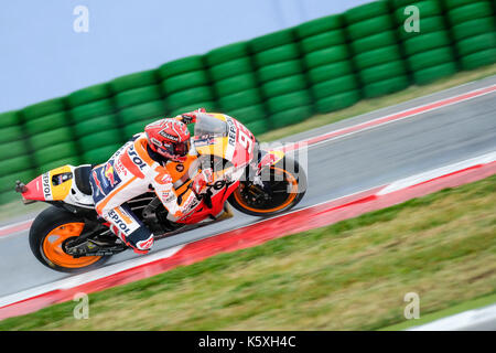 93 Marc Márquez (Espagne), l'homme de l'équipe Repsol Honda, Honda RC213v machine, gran premio tribul mastercard di San marino e della riviera di Rimini, action pendant la course motogp au Marco Simoncelli world circuit pour la 13e ronde de championnat du monde motogp, du 8 au 10 septembre 2017 à Misano Adriatico (RSM) Banque D'Images