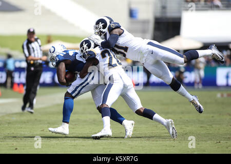 Los Angeles, CA, USA. Sep 10, 2017. NFL Indianapolis Colts vs Los Angeles Rams au Los Angeles Memorial Coliseum de Los Angeles, CA le 10 septembre 2017. (Photographe complète absolue & Company Crédit : Jevone MarinMedia.org/Cal Moore/Sport Media Network Television (veuillez contacter votre représentant des ventes pour l'utilisation de la télévision. Credit : csm/Alamy Live News Banque D'Images