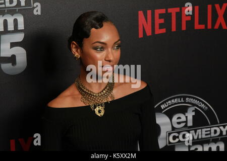 Beverly Hills, CA, USA. Sep 10, 2017. 10 septembre 2017 - Los Angeles, Californie - logan browning. netflix ''def jeu humoristique 25'' qui a eu lieu au Beverly Hilton. crédit : theresa bouche/admedia/zuma/Alamy fil live news Banque D'Images