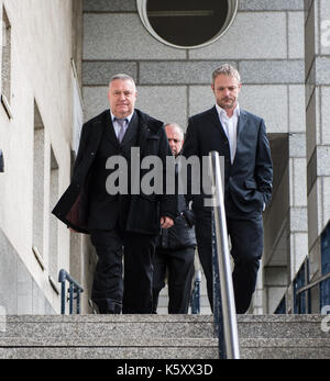 Milton Keynes, Royaume-Uni. 11 septembre 2017. David Wagstaff, 53, à la Milton Keynes Magistrates Court. Wagstaff a été accusé de huit chefs de causer la mort par la conduite dangereuse et quatre chefs d'accusation d'avoir causé des blessures graves par la conduite dangereuse. Wagstaff conduisait un camion lorsqu'il a été impliqué dans un accident avec un mini-bus et un autre camion entraînant la mort de 8 personnes et blessant quatre autres personnes sur l'autoroute M1 dans le Buckinghamshire à environ 03:15 CEST le samedi 26 août 2017. Crédit : Peter Manning/Alamy Live News Banque D'Images