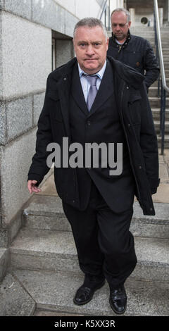 Milton Keynes, Royaume-Uni. 11 septembre 2017. David Wagstaff, 53, à la Milton Keynes Magistrates Court. Wagstaff a été accusé de huit chefs de causer la mort par la conduite dangereuse et quatre chefs d'accusation d'avoir causé des blessures graves par la conduite dangereuse. Wagstaff conduisait un camion lorsqu'il a été impliqué dans un accident avec un mini-bus et un autre camion entraînant la mort de 8 personnes et blessant quatre autres personnes sur l'autoroute M1 dans le Buckinghamshire à environ 03:15 CEST le samedi 26 août 2017. Crédit : Peter Manning/Alamy Live News Banque D'Images