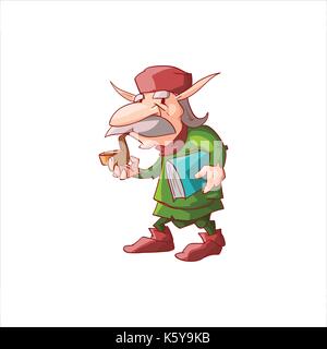 Nain vecteur, gnome ou lutin de Noël Illustration de Vecteur