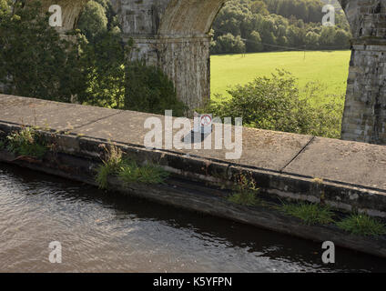 Détail de la construction de l'aqueduc de Chirk dans le nord du pays de galles au royaume-uni Banque D'Images