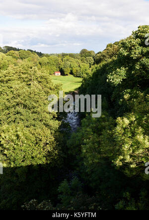 Vue en hauteur depuis l'aqueduc de chirk, dans le nord du pays de galles, au royaume-uni Banque D'Images