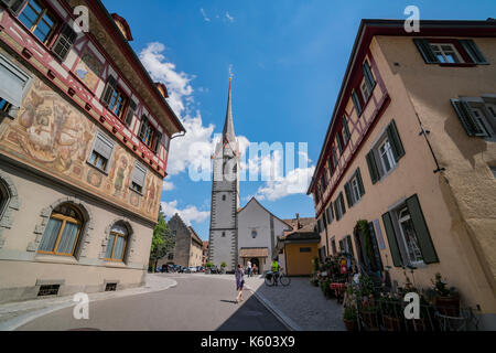 Schaffhouse, 15 juillet : haus zum steinbock hinter dem Rathaus, de la belle Stein am Rhein est une ville et une municipalité dans le canton de sc Banque D'Images