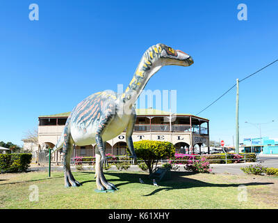 Mutt est une réplique complète d'un Muttaburrasaurus, Hughenden, Queensland, QLD, Australie Banque D'Images