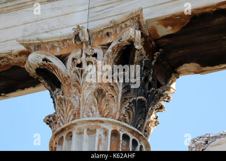 Effets du temps - temple de Zeus Banque D'Images