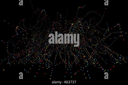 Résumé des points colorés futuriste vector background Illustration de Vecteur