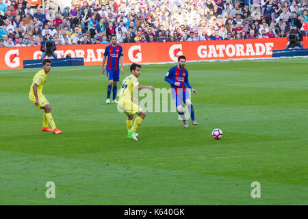 6/5/17 Barcelone v villarreal football league match au Camp Nou, Barcelone. Banque D'Images