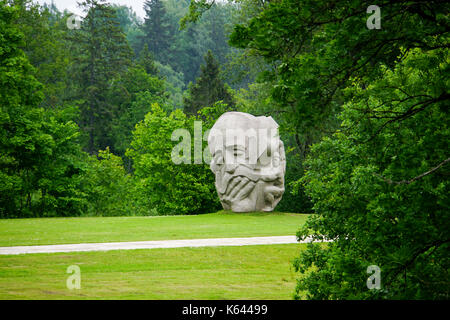 Sculpture 'Père des chansons par indulis ranka, turaida, Lettonie Banque D'Images