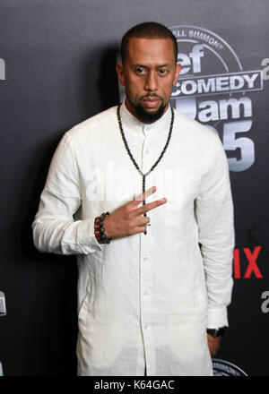 Beverly Hills, CA, USA. Sep 10, 2017. 10 septembre 2017 - Los Angeles, Californie - affion crockett. netflix ''def jeu humoristique 25'' qui a eu lieu au Beverly Hilton. crédit : theresa bouche/admedia/zuma/Alamy fil live news Banque D'Images