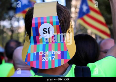 Barcelone, Espagne. Sep 11, 2017. crédit : dino/geromella alamy live news Banque D'Images