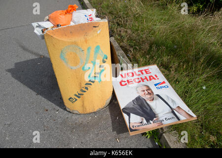 Partie des droits civiques, spo,écrit  : vote (République tchèque Frantisek,cech,ringo) affiche de la campagne pré-électorale Banque D'Images