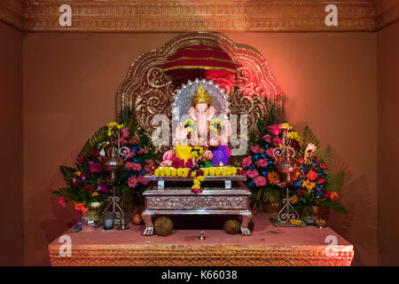 Keshavji Naik Chawl, Ganesh Festival 2017, Mumbai, Inde Banque D'Images