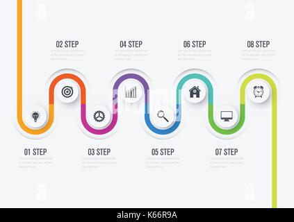 Modèle de conception infographique et concept d'entreprise Illustration de Vecteur