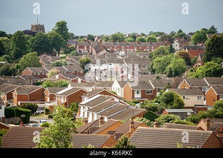 Voir ci-dessus de l'ensemble immobilier dans le Northamptonshire United Kingdom Banque D'Images