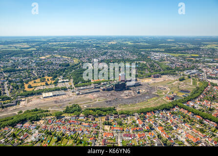 Aperçu de la mine Friedrich Heinrich West Bay 1/2 colliery wasteland, Kamp-Lintfort, Ruhr, Nordrhein-Westfalen, Allemagne, Europe, Kamp-Lintfort, aer Banque D'Images