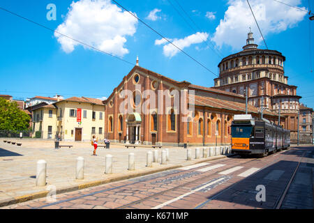 Église de Santa Maria delle Grazie à Milan, Italie. Cette église est célèbre pour avoir accueilli léonard de vinci chef-d 'la cène' Banque D'Images