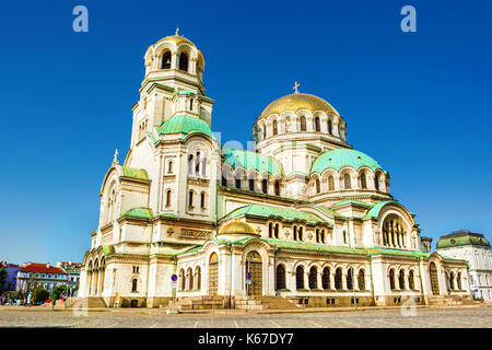 Cathédrale Alexandre Nevsky à Sofia (Bulgarie), technique HDR Banque D'Images
