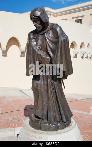 Statue de François Grimaldi devant le Palais du Prince, de Monaco. Banque D'Images