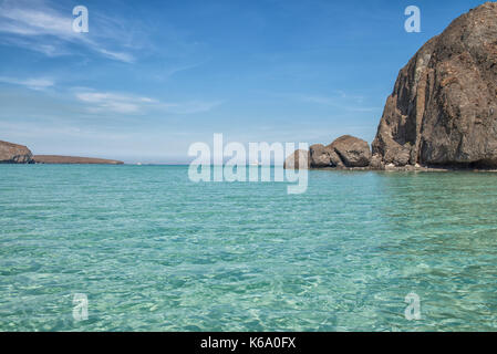 Plage Balandra, La Paz, mer de Cortes Baja California Sur. Le Mexique Banque D'Images