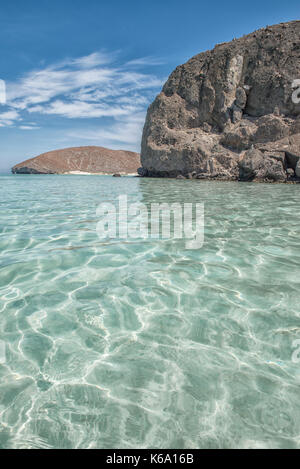 Plage Balandra, La Paz, mer de Cortes Baja California Sur. Le Mexique Banque D'Images