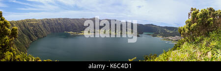 Panorama de Lagoa Verde, São Miguel, Açores, Portugal, Europe Banque D'Images