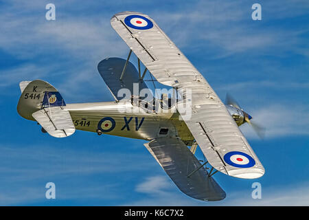 La shuttleworth collection's bombardier léger Hawker Hind k5414/g-aenp en démonstration à old warden pendant le spectacle militaire 2013. Banque D'Images