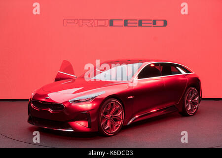 Francfort, Allemagne. , Salon de Francfort 2017 journée presse aperçu derniers véhicules au plus grand salon de l'automobile. kia concept procéder estate. Credit : iain masterton/Alamy live news Banque D'Images