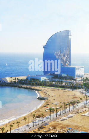 Avis de Barcelonetta Beach Banque D'Images