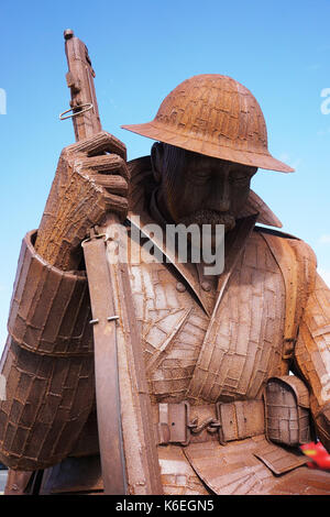 Seaham County Durham angleterre tommy ww1 soldat statue Banque D'Images