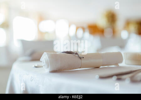 Belle table de mariage Banque D'Images