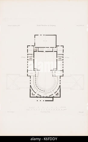 Das neue stadttheater (Leipzig) 20 021 ZFB langhans Banque D'Images