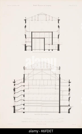 Das neue stadttheater (Leipzig) 20 023 ZFB langhans Banque D'Images