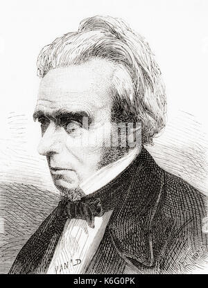 Michael Faraday, 1791 - 1867. scientifique anglais qui ont contribué à l'étude de l'électromagnétisme et l'électrochimie. de : les merveilles de la science, publié en 1870. Banque D'Images