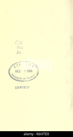 Catalogue des types et figuré de spécimens dans le département géologique BHL17143542 Banque D'Images