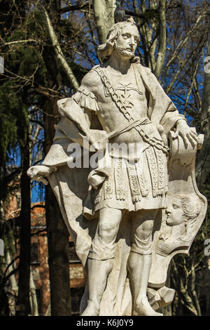 Alphonse iii des Asturies monument à Madrid, Espagne Banque D'Images