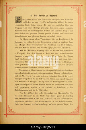 Der Grosse Distanz Ritt Berlin Wien im Jahre 1892  = (page 157) BHL21288006 Banque D'Images