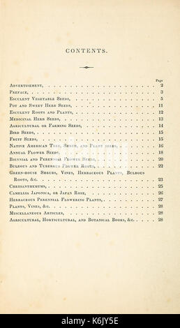 Catalogue de légumes, fines herbes, fleurs, arbre, et les semences d'herbe et de fleurs à bulbe ; Racines tubéreuses ; serre ornementale d'arbustes et de plantes vivaces herbacées, agricoles, horticoles et BHL43985814 Banque D'Images