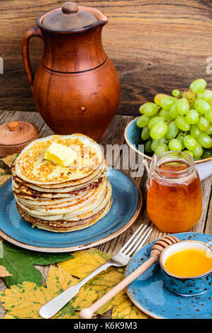 Des crêpes pour le dîner de Thanksgiving. studio photo Banque D'Images