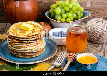 Des crêpes pour le dîner de Thanksgiving. studio photo Banque D'Images