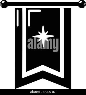 L'icône du drapeau de chevalier, le style simple Illustration de Vecteur