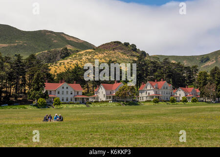 Cavallo point lodge, The Lodge at the golden gate, l'hôtel, les chambres et logement, fort Baker, de la ville de Sausalito, Sausalito, comté de marin, en Californie Banque D'Images