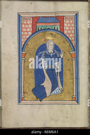 Portrait de donateurs une noble dame agenouillée Psautier d'Aliénor d'Aquitaine (ca. 1185 KO) 76 F 13, folium 028v Banque D'Images