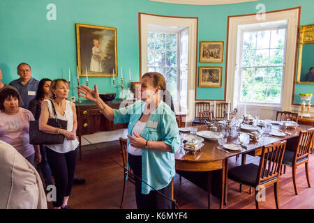 Charleston Caroline du Sud, centre-ville historique, Nathaniel Russell House Museum, maison historique, salle à manger, visite guidée, adultes femme femme femme femme, Banque D'Images