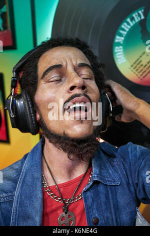 Amsterdam, Pays-Bas - 05 septembre, 2017:cire du chanteur Bob Marley au musée de cire Madame Tussauds à Amsterdam Banque D'Images