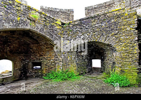 Cornwall falmouth ancienne forteresse côtière point pendennis Banque D'Images