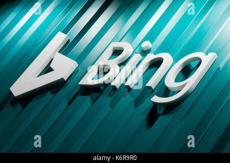 Cologne, Allemagne. 13 sep, 2017. Le logo du moteur de recherche Bing peut être vu à la foire numérique salon dmexco à Cologne, Allemagne, 13 septembre 2017. photo : Rolf vennenbernd/dpa/Alamy live news Banque D'Images