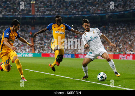 Madrid, Espagne. 14Th Sep 2017. Francisco Roman Alarcon (22) joueur du Real Madrid. La Ligue des Champions de l'UCL entre le Real Madrid contre l'APOEL Nicosie au Santiago Bernabeu à Madrid, Espagne, le 13 septembre 2017 . Más Información Gtres Crédit : Comuniación sur ligne, S.L./Alamy Live News Banque D'Images